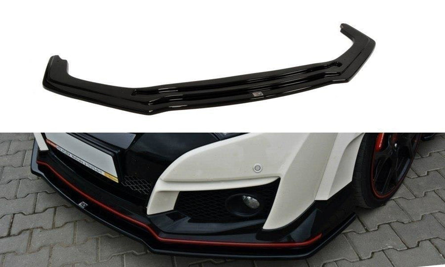 Maxton Design HO-CI-9-TYPE-R-FD1T Front Splitter V.1 Honda Civic MK9 Type R (FK2) | ML Performance UK Car Parts