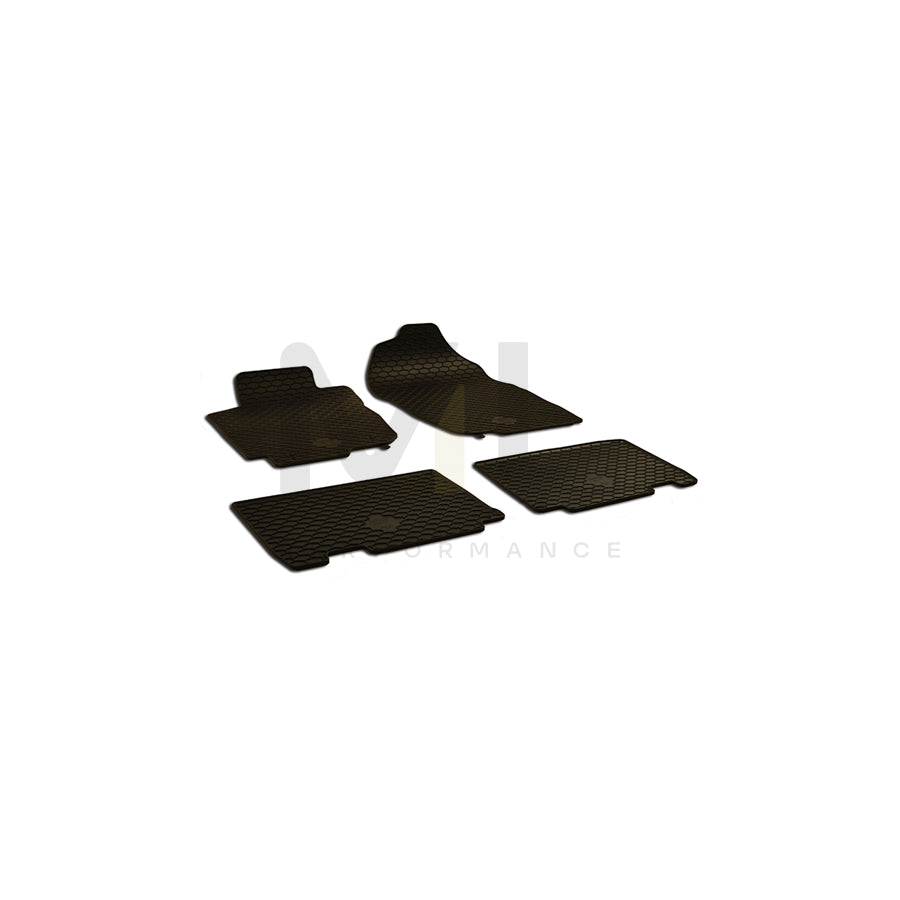 WALSER 50689 Floor mat set for TOYOTA RAV4 IV Off-Road (XA40) Elastomer, Front and Rear, Quantity: 4, Black | ML Performance Car Parts