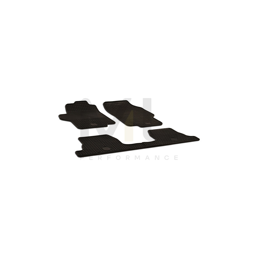 WALSER Tailored 50385 Floor mat set for PEUGEOT 1007 Hatchback Elastomer, Front and Rear, Quantity: 4, Black | ML Performance Car Parts