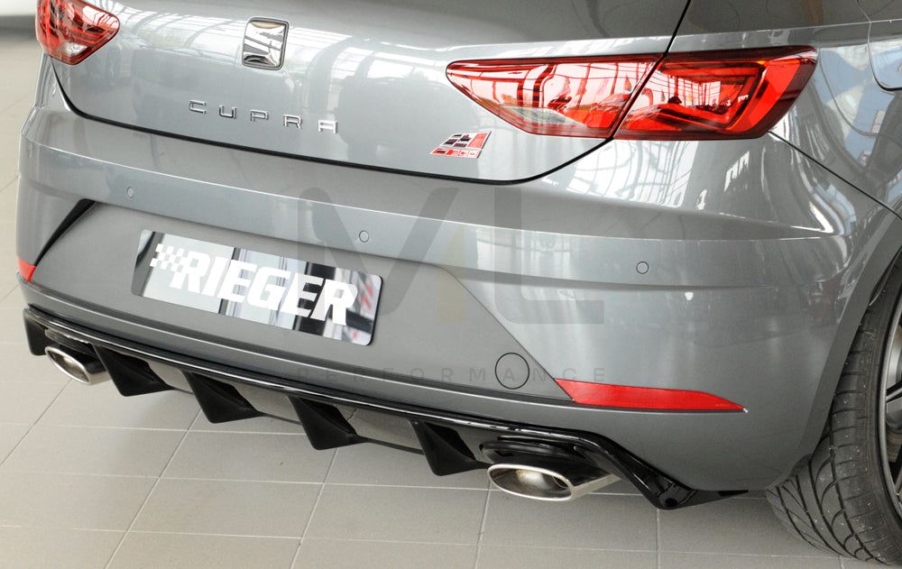 Rieger 00088136 SEAT 5F Leon Cupra Rear Diffuser 4 | ML Performance EU Car Parts