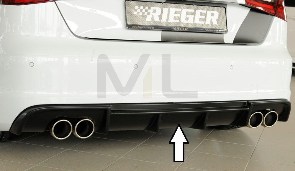 Rieger 00056805 Audi 8V A3 Rear Diffuser 1 | ML Performance EU Car Parts