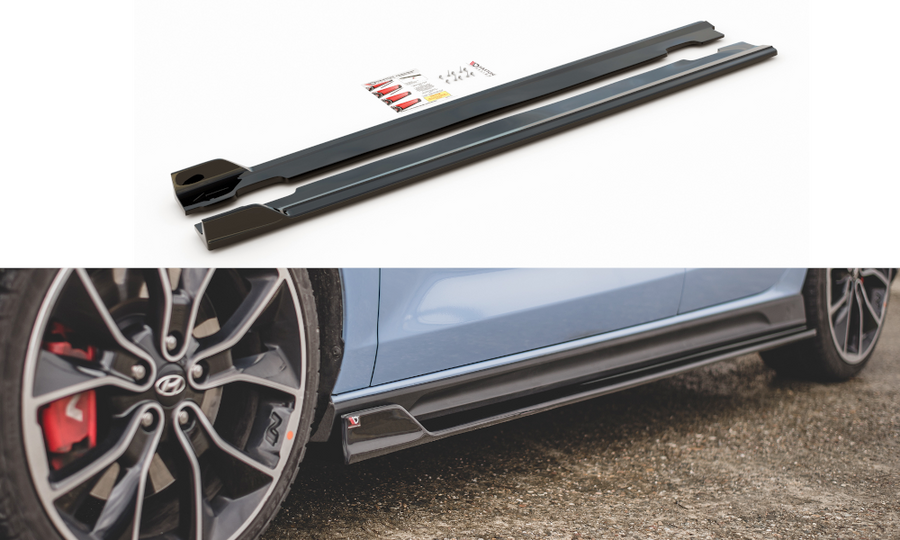 Maxton Design HY-I30-3-N-SD4T Side Skirts Diffusers V.5 Hyundai I30N MK3 / MK3 FL Hatchback / Fastback | ML Performance UK Car Parts