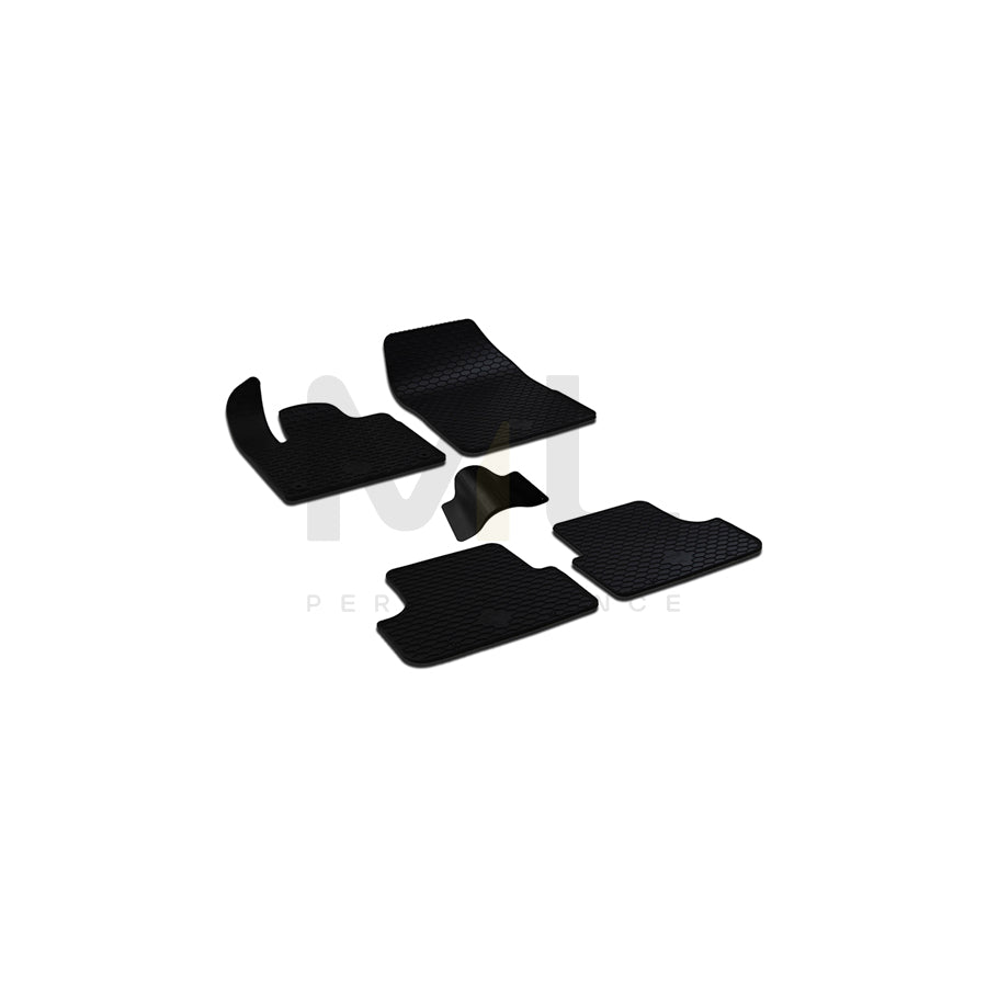 WALSER 50822 Floor mat set Elastomer, Front and Rear, Quantity: 5, Black | ML Performance Car Parts