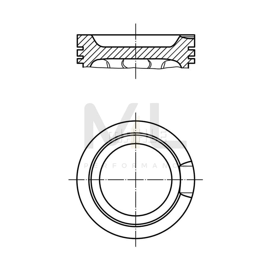 MAHLE ORIGINAL 033 16 01 Piston 81,26 mm, without cooling duct | ML Performance Car Parts