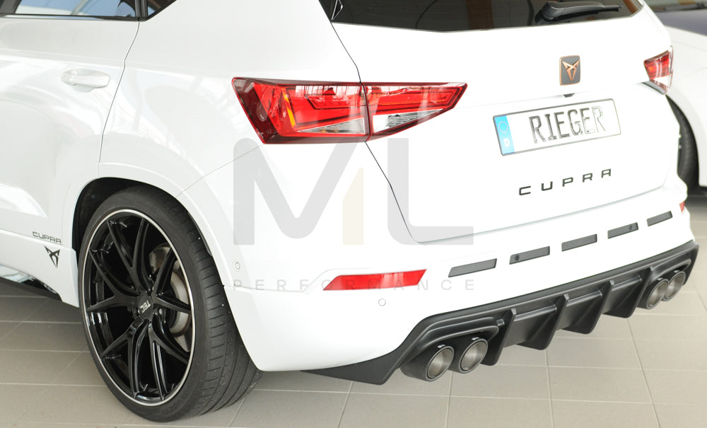 Rieger 00027045 SEAT 5FP Ateca Cupra Rear Diffuser 4 | ML Performance EU Car Parts