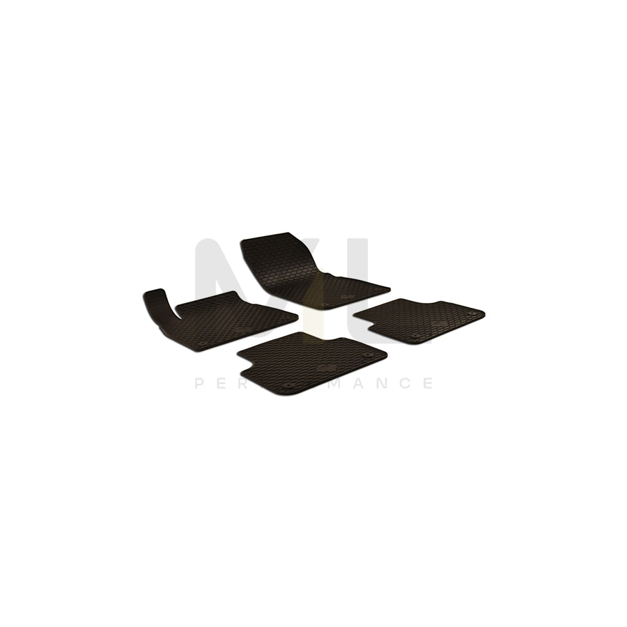 WALSER 50743 Floor mat set for AUDI Q7 (4MB) Elastomer, Front and Rear, Quantity: 4, Black | ML Performance Car Parts