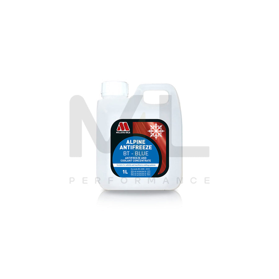 Millers Oils Alpine Antifreeze / Coolant BT Blue Concentrate 1l | Engine Oil | ML Car Parts UK | ML Performance