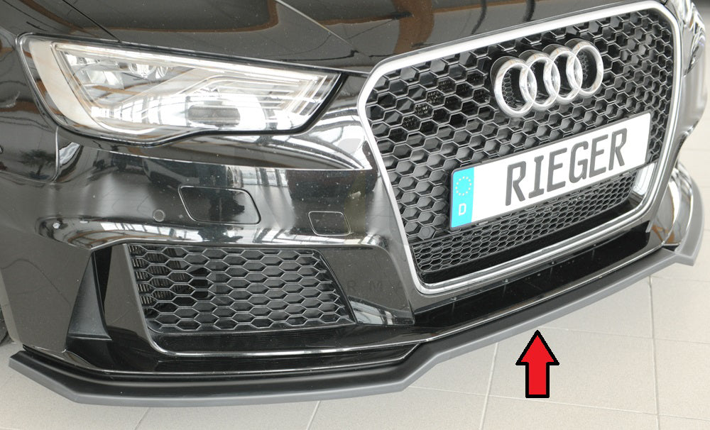 Rieger 00056828 Audi 8V RS3 Front Splitter 1 | ML Performance EU Car Parts