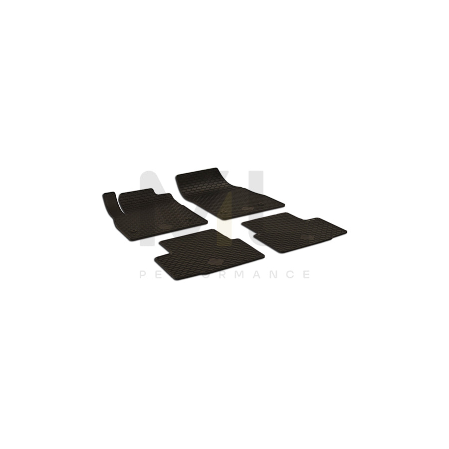 WALSER Tailored 50785 Floor mat set for OPEL ASTRA Elastomer, Front and Rear, Quantity: 4, Black | ML Performance Car Parts