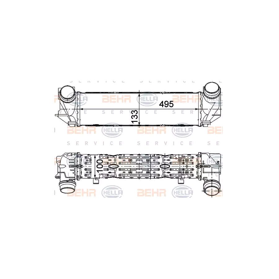 Hella 8ML 376 911-454 Intercooler For BMW 5 Series