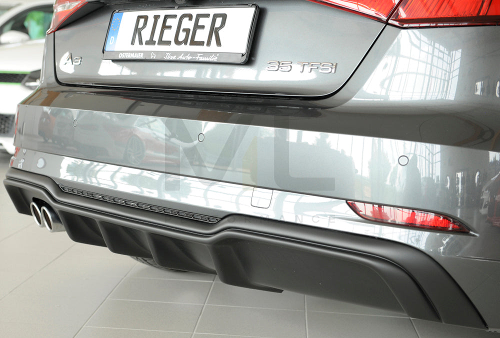 Rieger 00056820 Audi 8V A3 Rear Diffuser 10 | ML Performance EU Car Parts