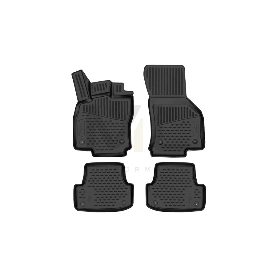 WALSER Tailored, XTR 75194 Floor mat set Elastomer, Front and Rear, Black | ML Performance Car Parts