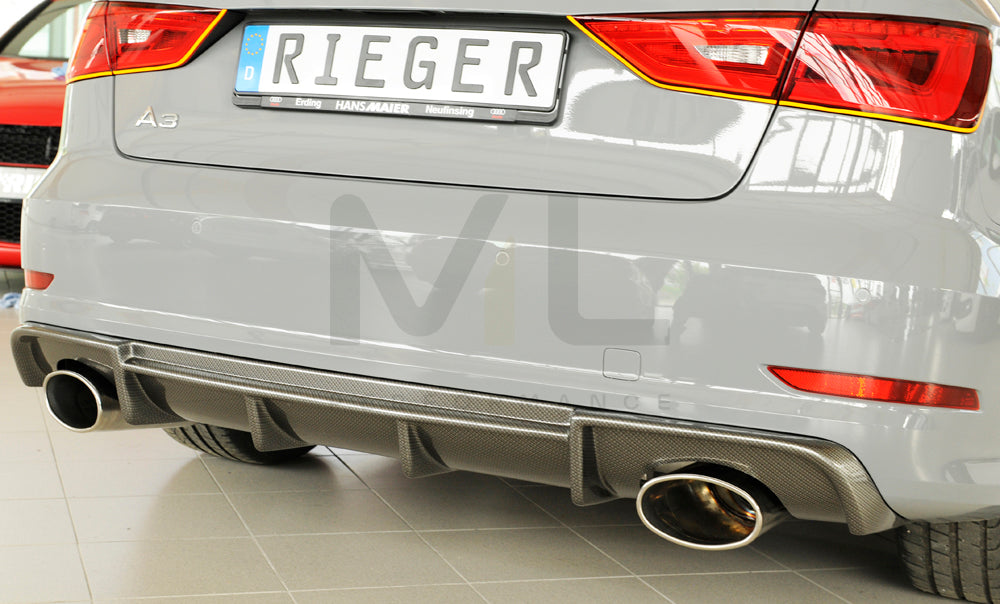 Rieger 00099369 Audi 8V Rear Diffuser (A3 & S3) 4 | ML Performance EU Car Parts