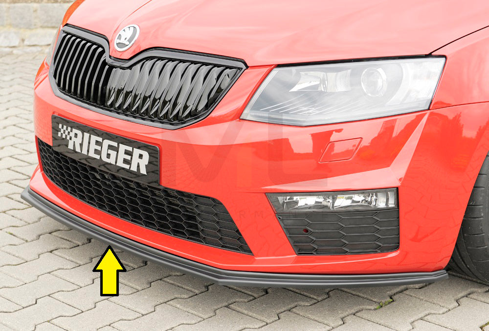 Rieger 00079012 Skoda 5E Octavia RS Front Splitter 1 | ML Performance EU Car Parts