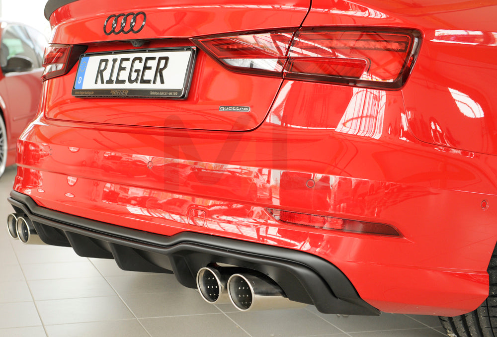 Rieger 00056826 Audi 8V A3 Rear Diffuser 4 | ML Performance EU Car Parts