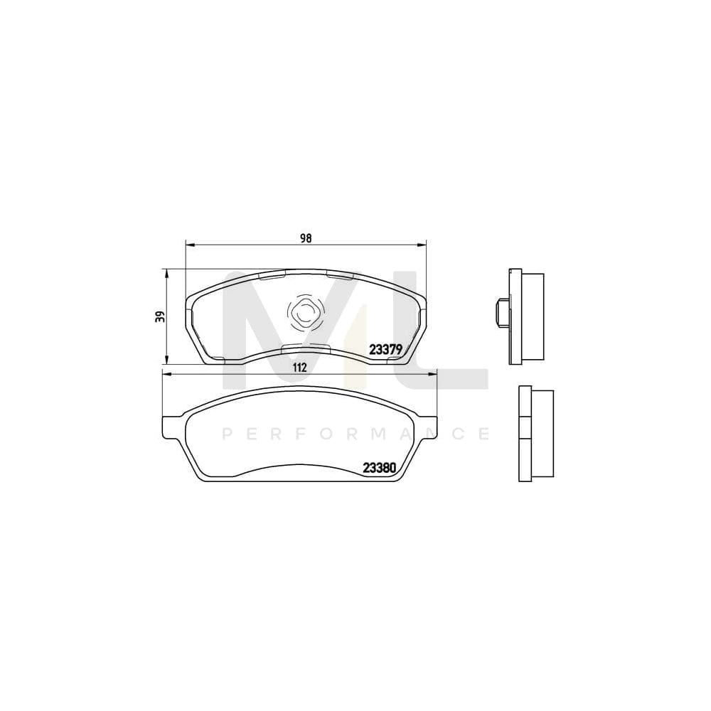 Brembo P 78 008 Brake Pad Set For Subaru Vivio Excl. Wear Warning Contact | ML Performance Car Parts