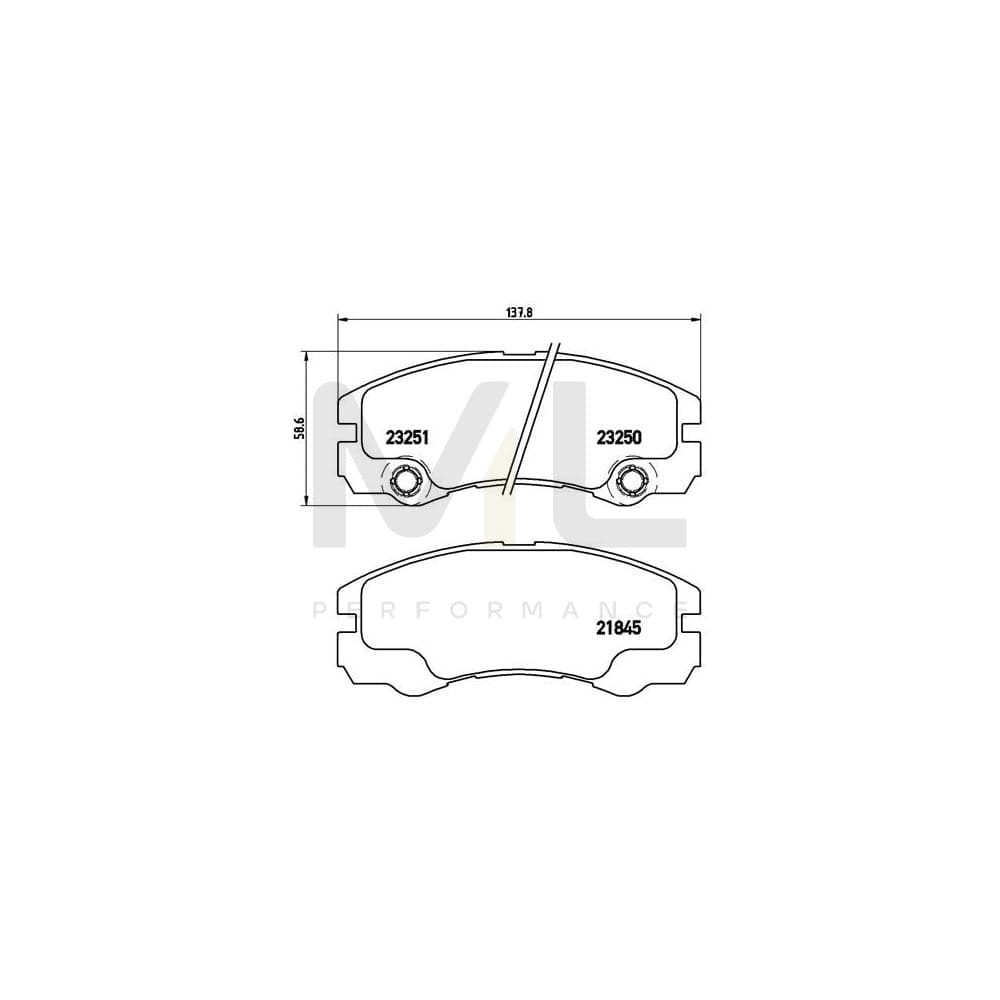 Brembo P 59 033 Brake Pad Set Prepared For Wear Indicator | ML Performance Car Parts