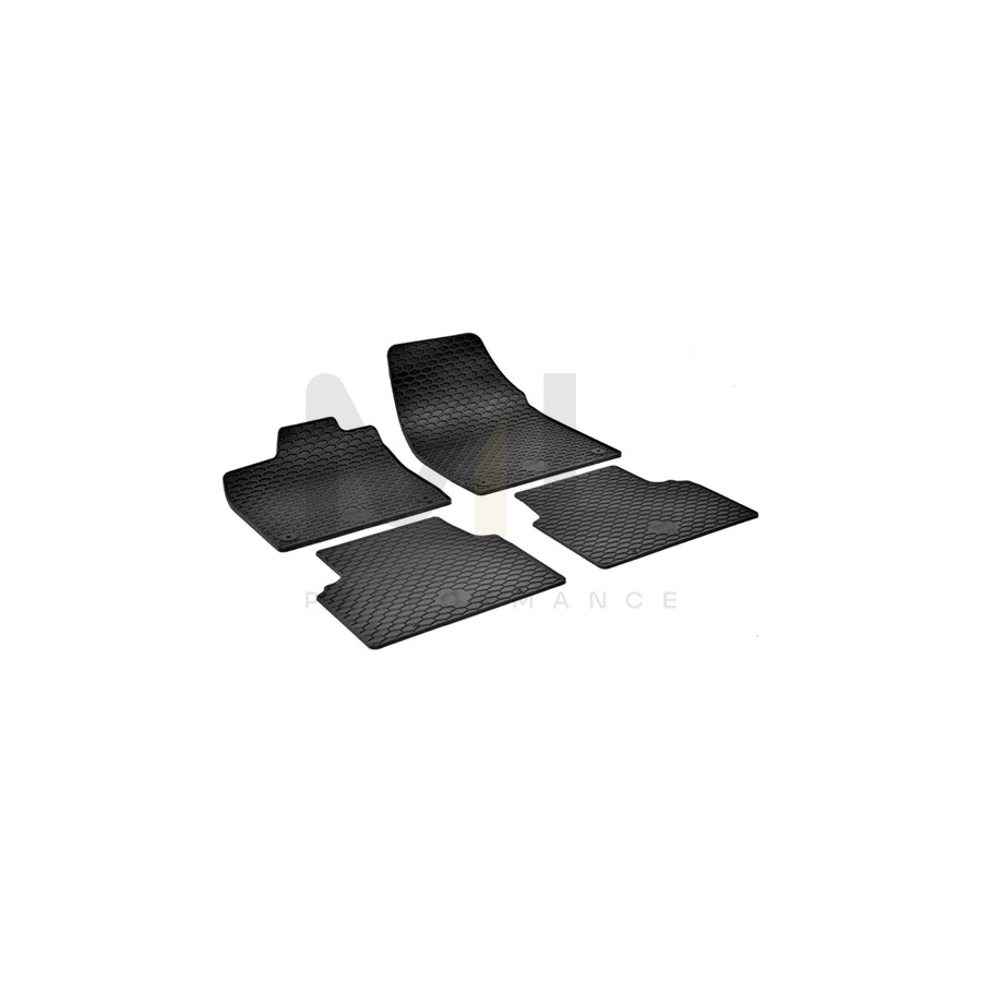 WALSER RubberLine 50856 Floor mat set Elastomer, Front and Rear, Quantity: 4, Black | ML Performance Car Parts