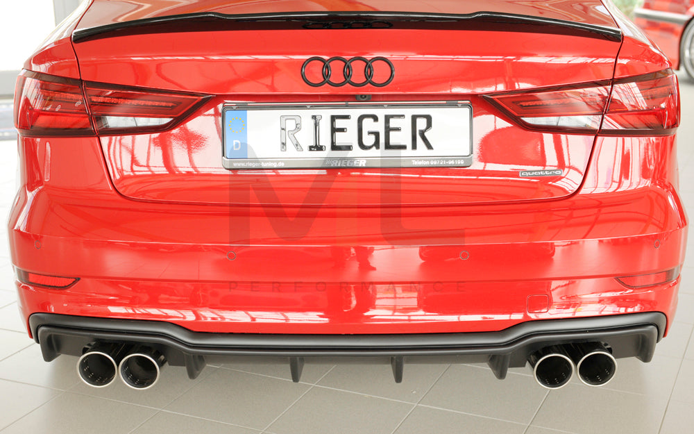 Rieger 00056826 Audi 8V A3 Rear Diffuser 6 | ML Performance EU Car Parts