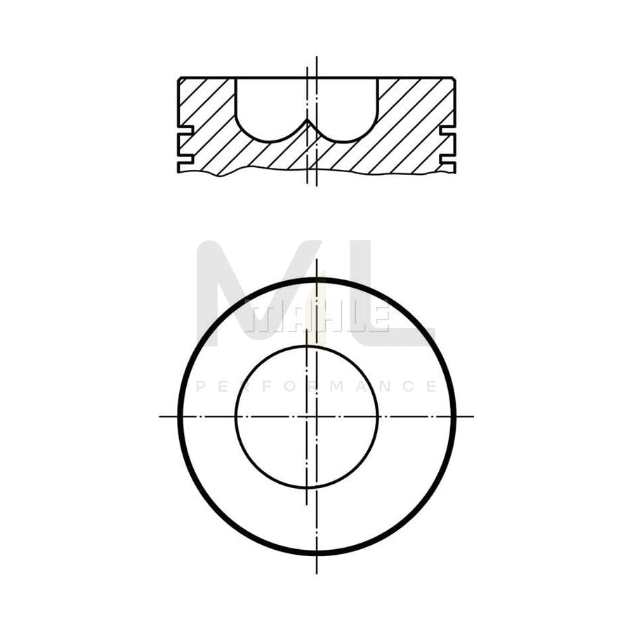 MAHLE ORIGINAL 009 89 00 Piston 94,4 mm, with cooling duct, with piston ring carrier | ML Performance Car Parts