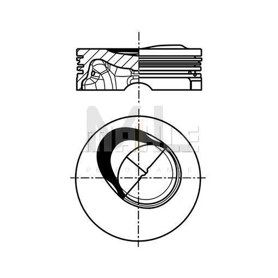 MAHLE ORIGINAL 028 PI 00130 000 Piston 71,01 mm, without cooling duct | ML Performance Car Parts