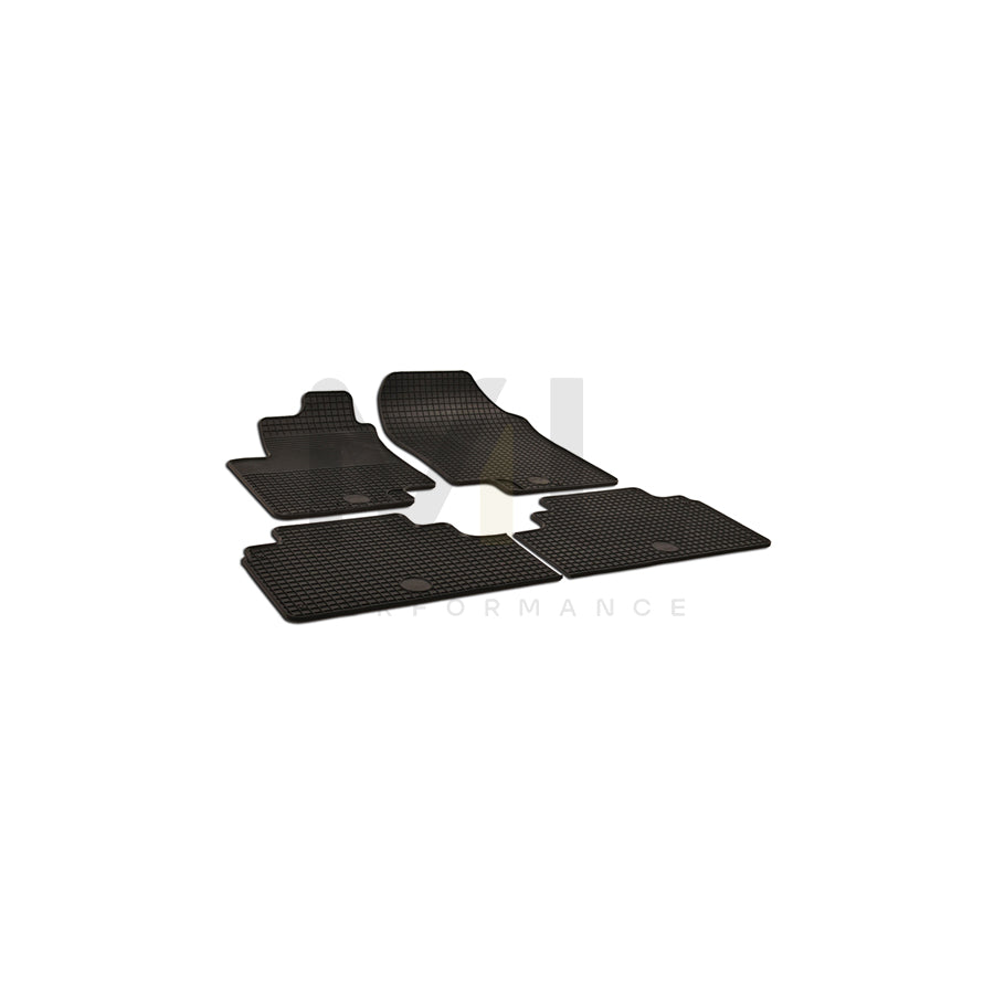 WALSER 50356 Floor mat set Elastomer, Front and Rear, Quantity: 4, Black | ML Performance Car Parts