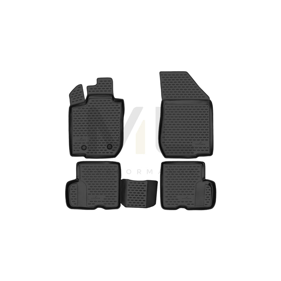 WALSER Tailored, XTR 75202 Floor mat set Elastomer, Front and Rear, Black | ML Performance Car Parts