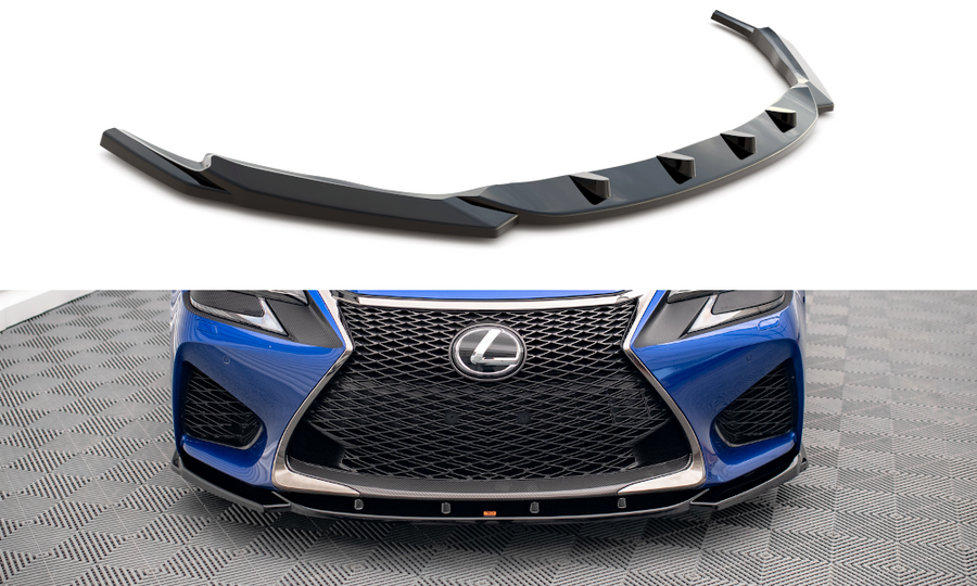 Maxton Design LE-GSF-4F-FD2T Front Splitter V.2 Lexus GS F MK4 Facelift | ML Performance UK Car Parts