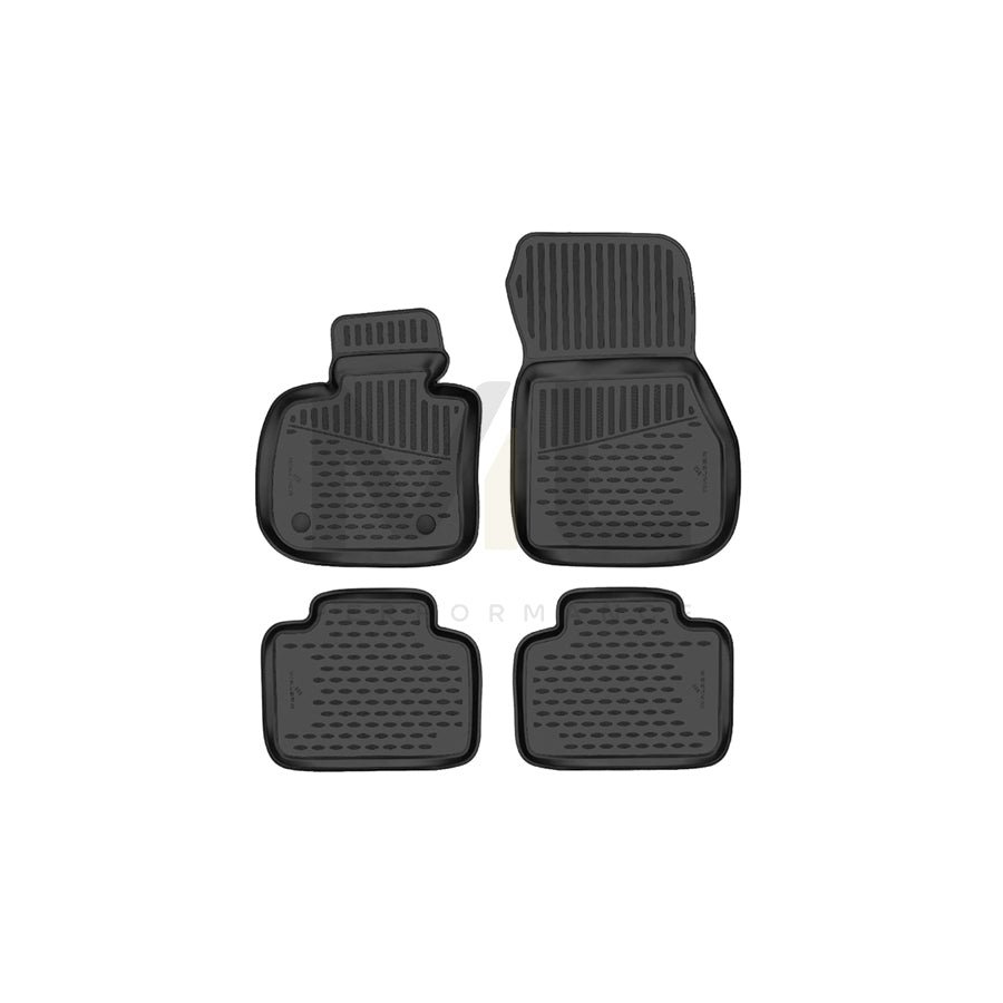 WALSER Tailored, XTR 75195 Floor mat set Elastomer, Front and Rear, Black | ML Performance Car Parts