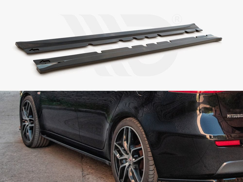 Maxton Design MI-LA-8-SD1T Side Skirts Diffusers Mitsubishi Lancer MK8 (2007-2016) | ML Performance UK Car Parts