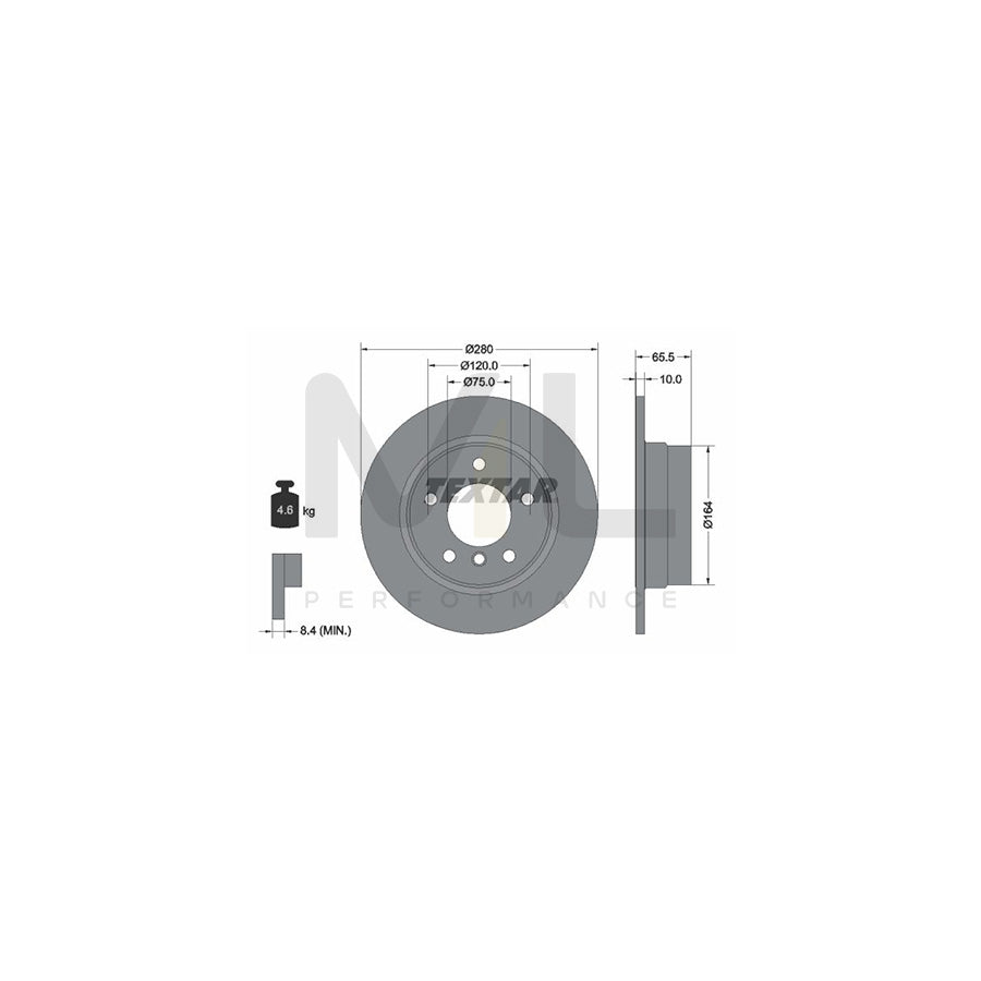 TEXTAR 92132900 Brake Disc for BMW 1 Series Solid, without wheel hub, without wheel studs | ML Performance Car Parts