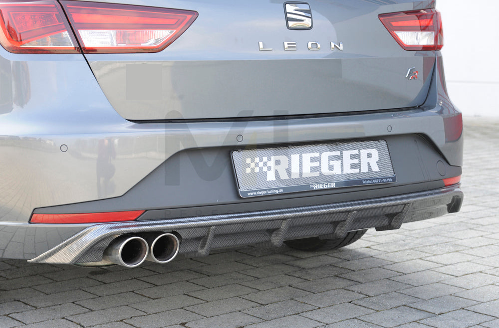 Rieger 00099284 SEAT 5F Leon FR Rear Diffuser 2 | ML Performance EU Car Parts