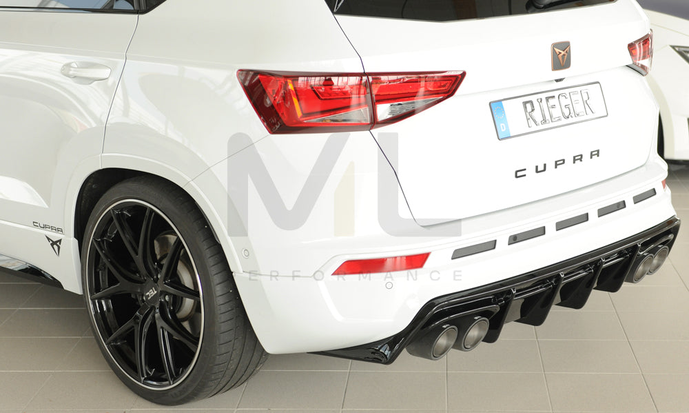 Rieger 00088228 SEAT 5FP Ateca Cupra Rear Diffuser 6 | ML Performance EU Car Parts