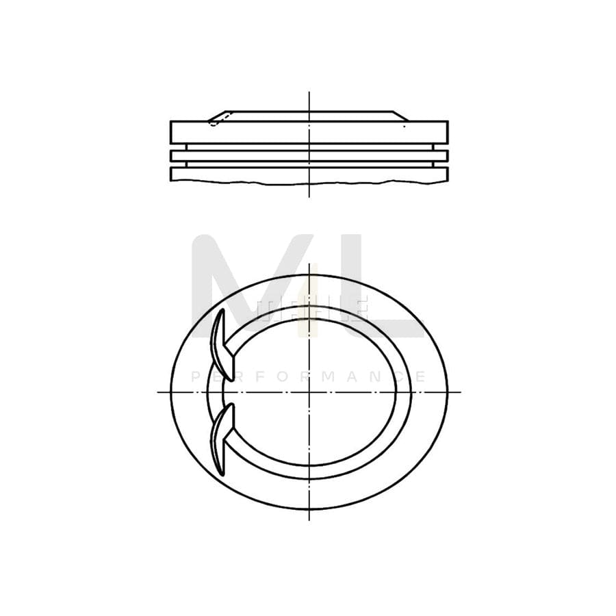 MAHLE ORIGINAL 681 05 01 Piston 75,75 mm, without cooling duct | ML Performance Car Parts