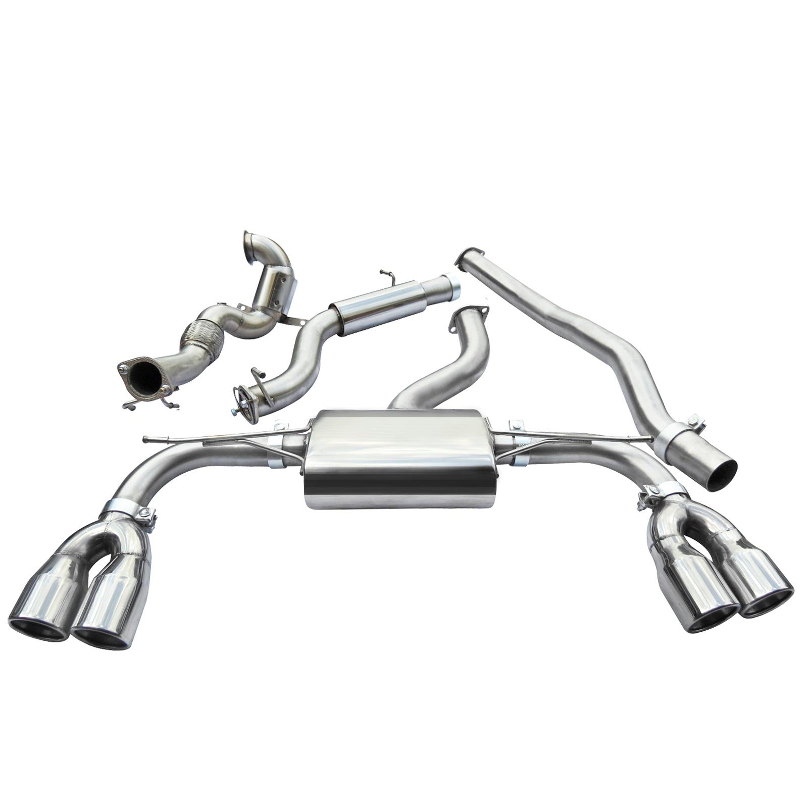 Cobra Exhaust Audi S3 (8V) Saloon (Non-Valved) (13-18) Turbo Back Performance Exhaust | ML Performance EU Car Parts