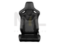 BRAUM Elite-X Series Diamond Edition Black Leatherette Racing Seats With Grey Stitching - Pair - ML Performance UK