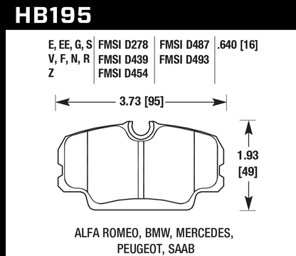 Hawk Performance HB195B.640 HPS 5.0 Brake Pads Front