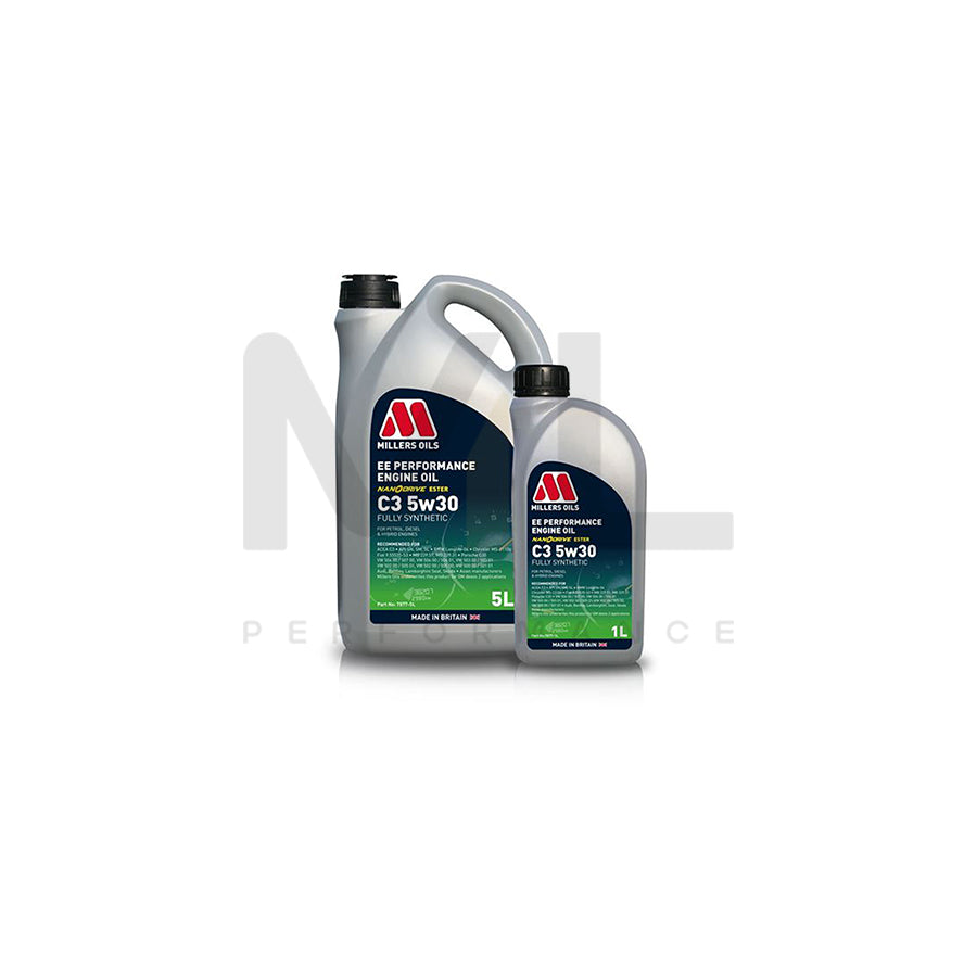 Millers Oils 7877 EE Performance C3 5W-30 Fully Synthetic Engine Oil