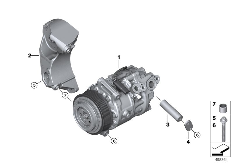 Genuine BMW 64557647377 G16 G15 G05 Bush (Inc. 750i, 750Li & X7 50iX) | ML Performance EU EU Car Parts