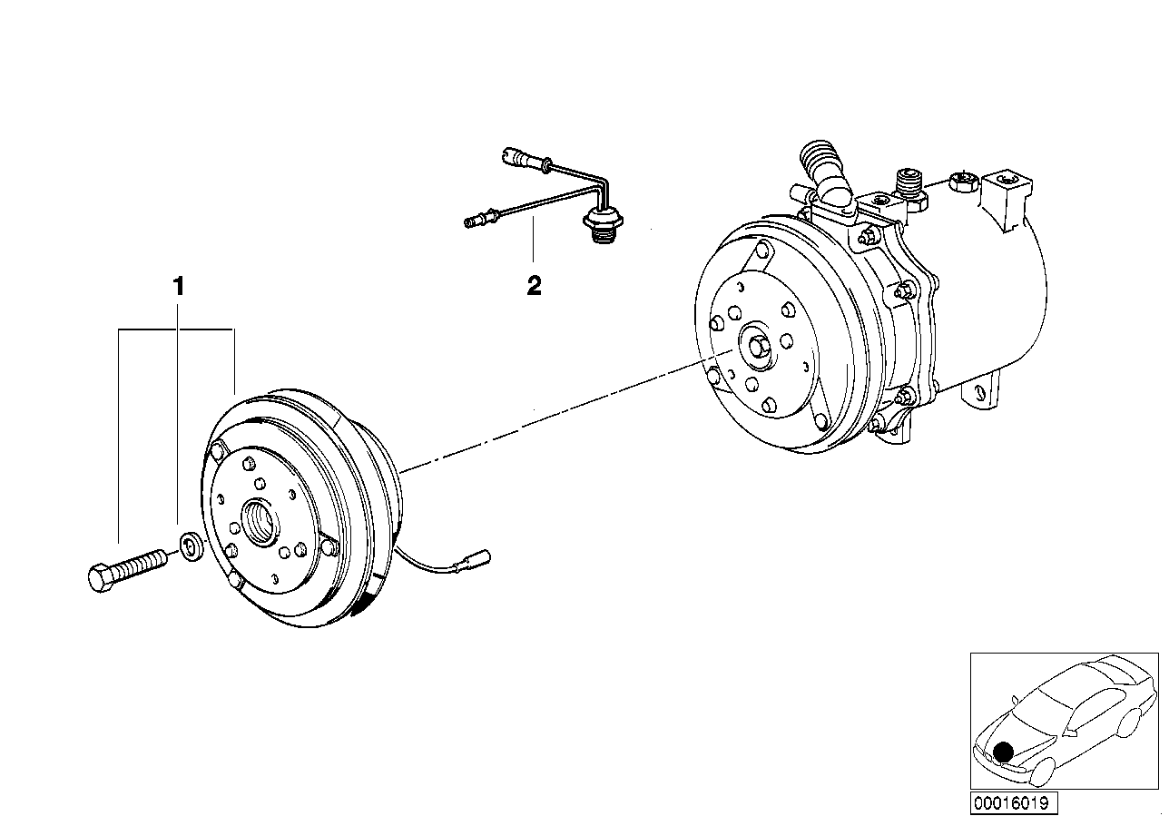 Genuine BMW 64528390779 E31 E34 E36 Magnetic Clutch (Inc. M3, 730iL & 840i) | ML Performance EU EU Car Parts