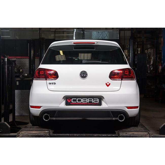 Cobra Exhaust VW Golf GTD (Mk6) 2.0 TDI (5K) (09-13) Venom Box Delete GTI Style Cat Back Performance Exhaust